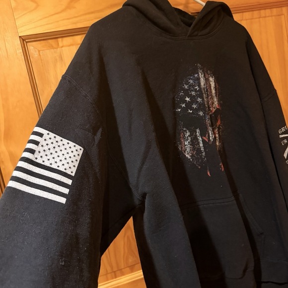 Mens XLarge Grunt Style Hoodie Streetwear Army Military Outerwear Graphic - Picture 2 of 6